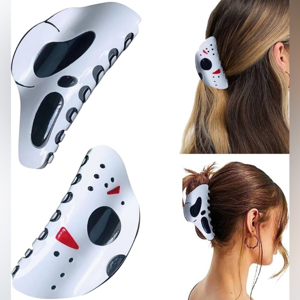 Ghost face & Jason Voorhees hair clips